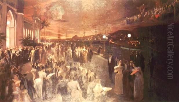 O Ultimo baile da Ilha Fiscal Oil Painting by Aurelio de Figueiredo