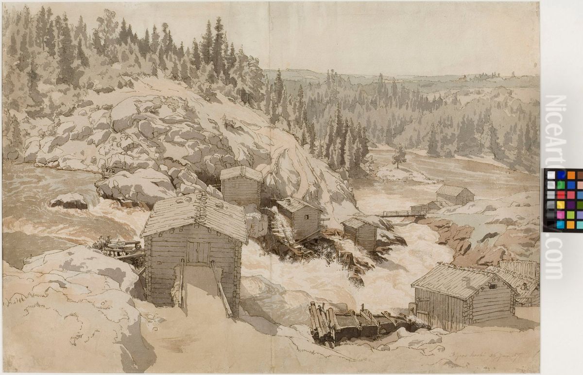 Kyroskoski Oil Painting by Werner Holmberg