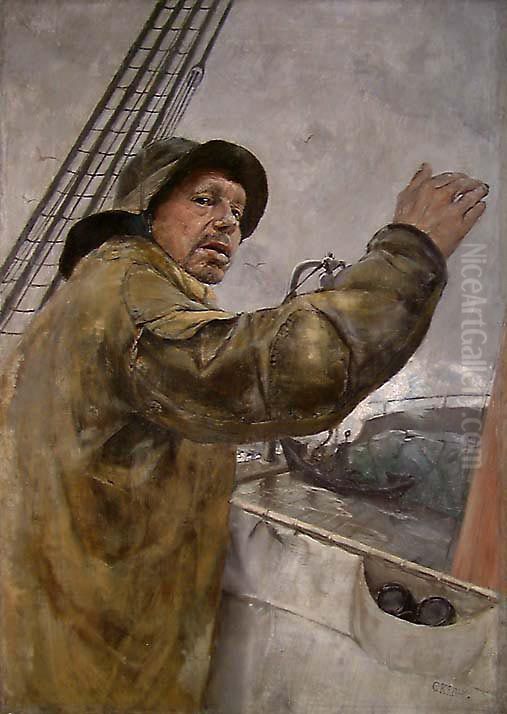 Port your Helm! Oil Painting by Christian Krohg