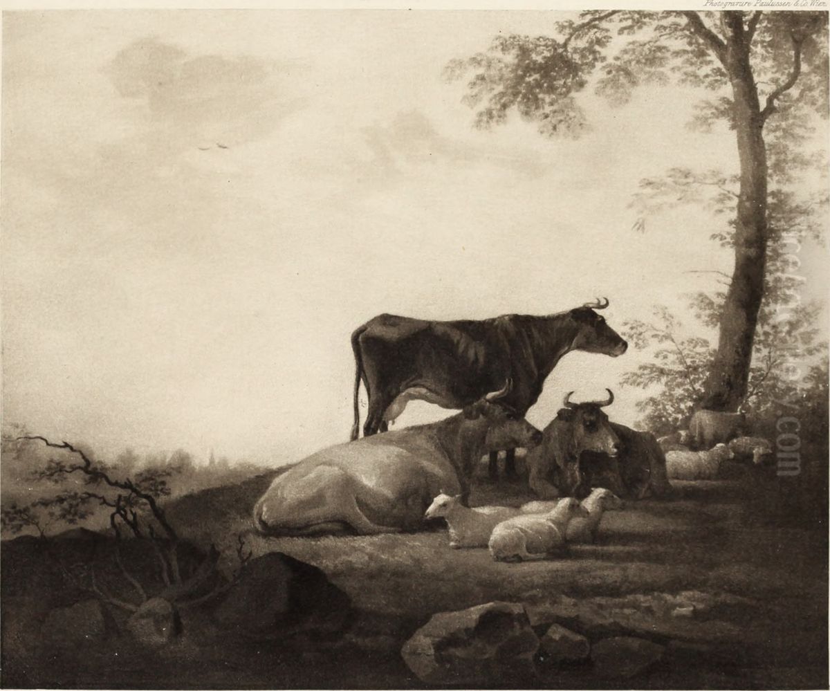 Landschap met rustend vee Oil Painting by Aelbert Cuyp