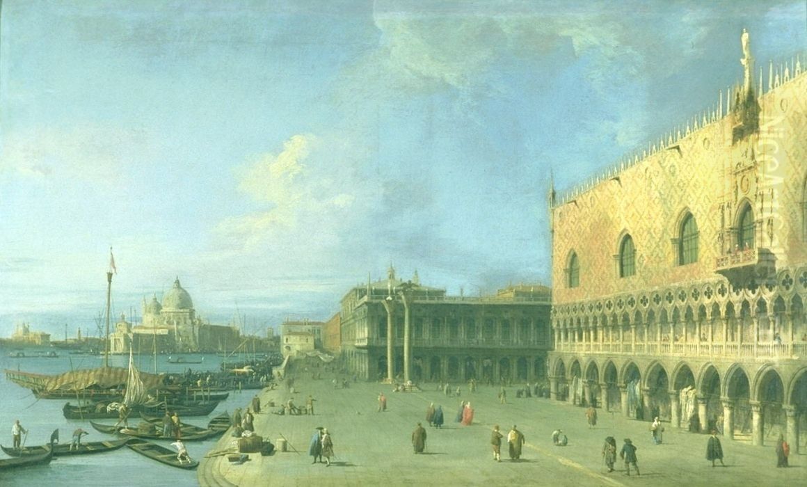 Der Molo vor dem Dogenpalast in Venedig Oil Painting by Canaletto