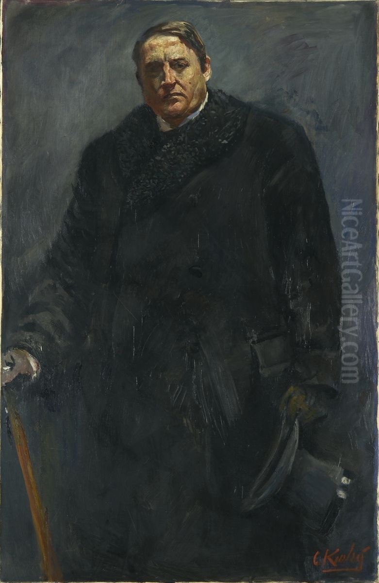 Johan Fahlstrom Oil Painting by Christian Krohg