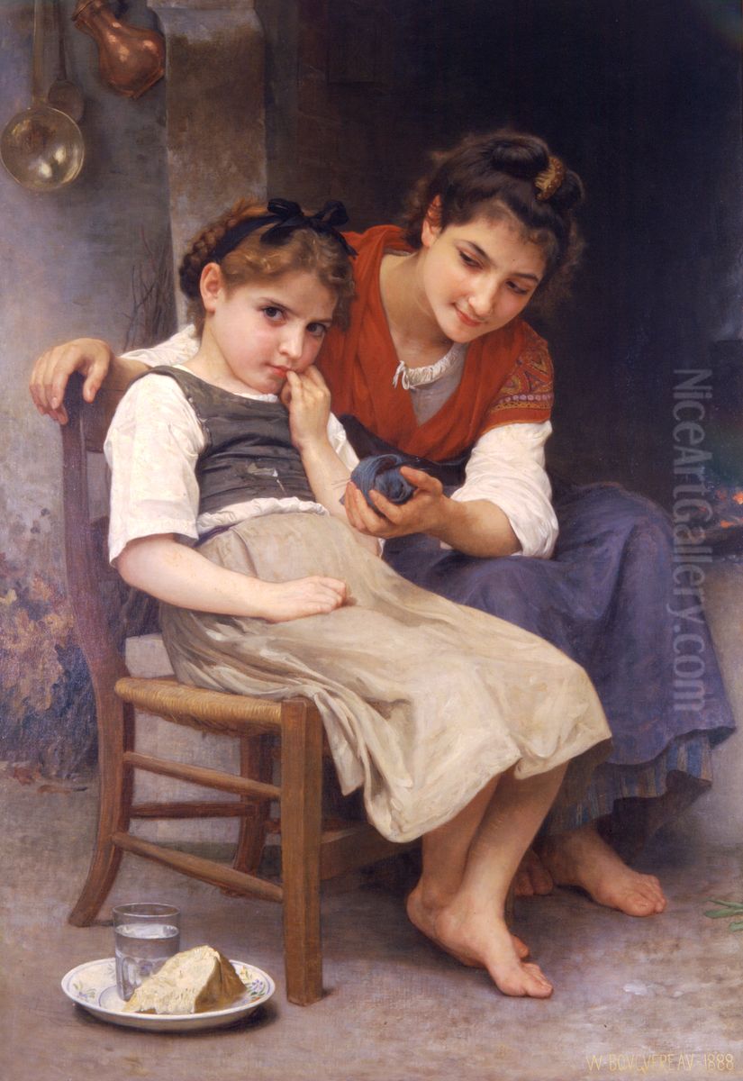 Little Sulky Oil Painting by William-Adolphe Bouguereau