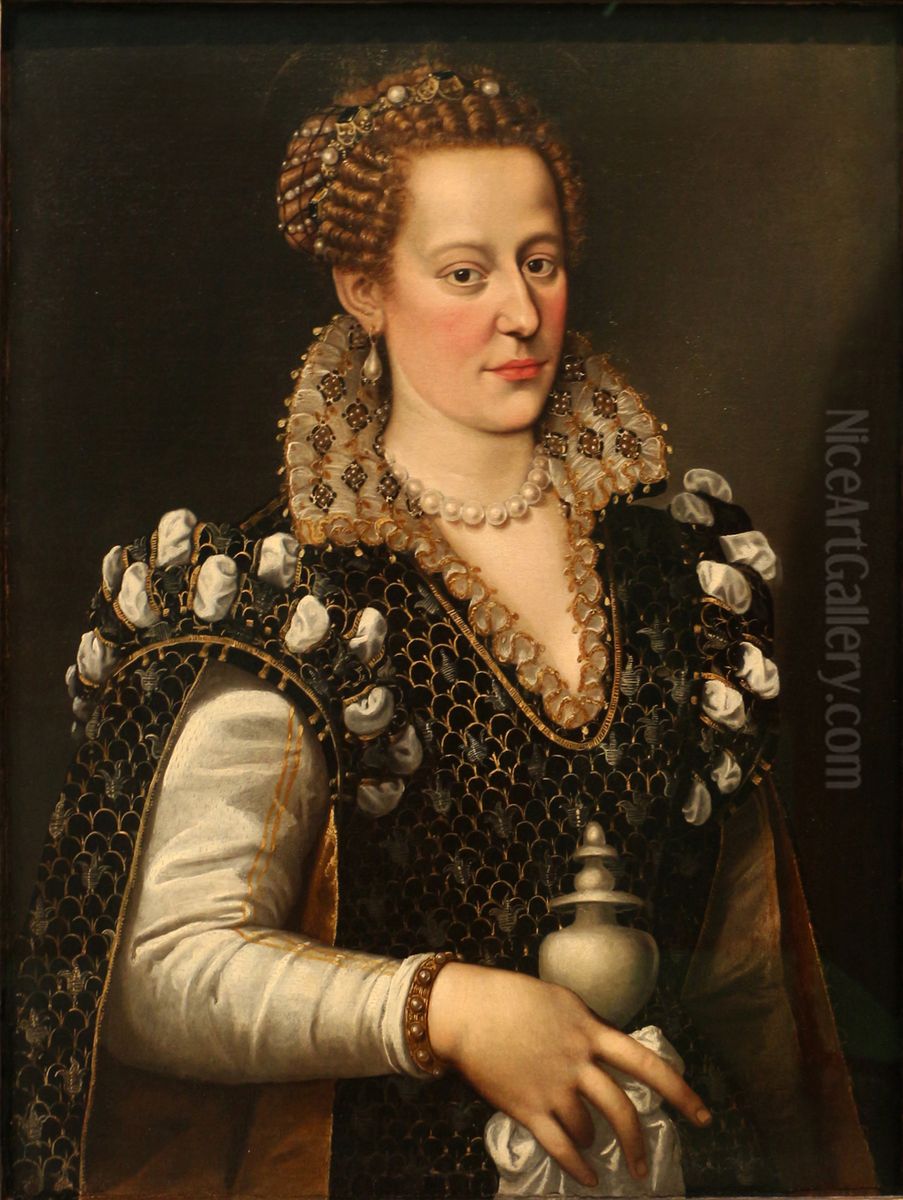 Portrait of Isabella de' Medici Oil Painting by Alessandro Allori