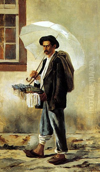 Fosforos! Oil Painting by Antonio Firmino Monteiro