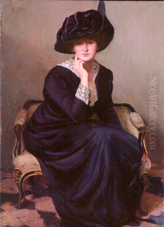 The Black Hat Oil Painting by Lilla Calbot Perry