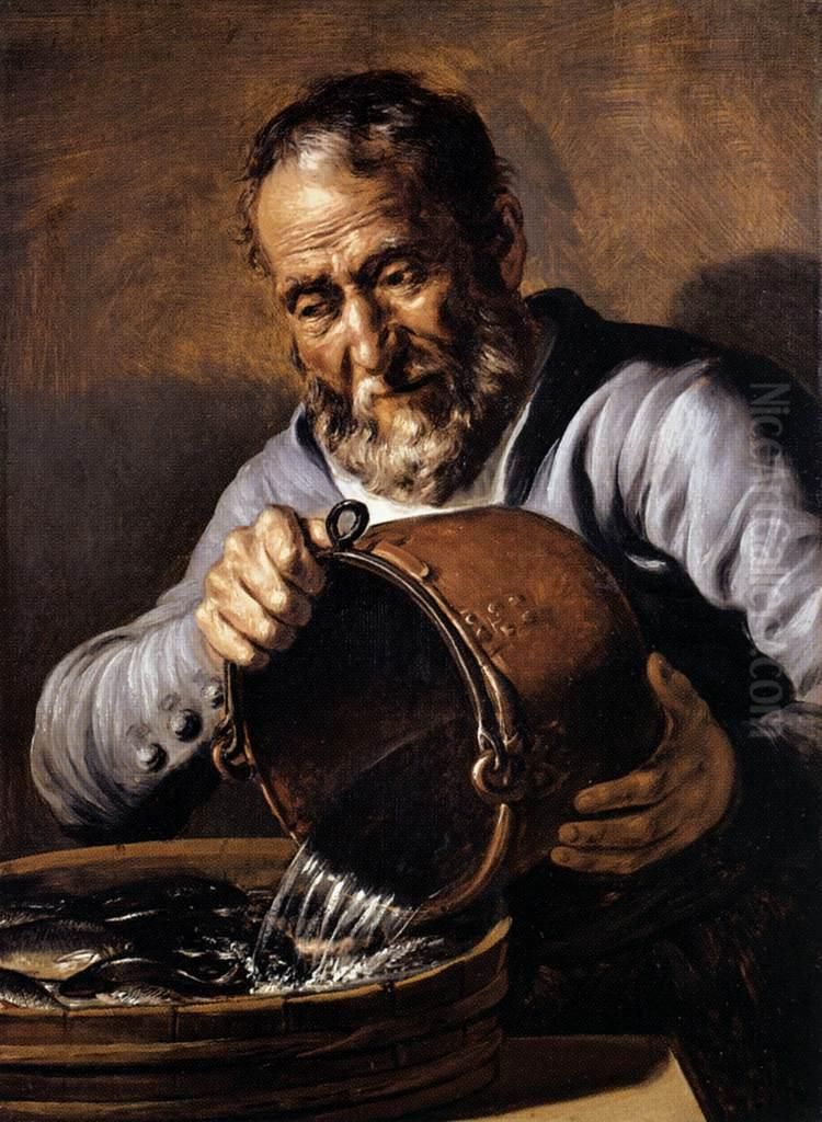 The Four Elements and Ages of Man: Water and Old Age Oil Painting by Jan Lievens