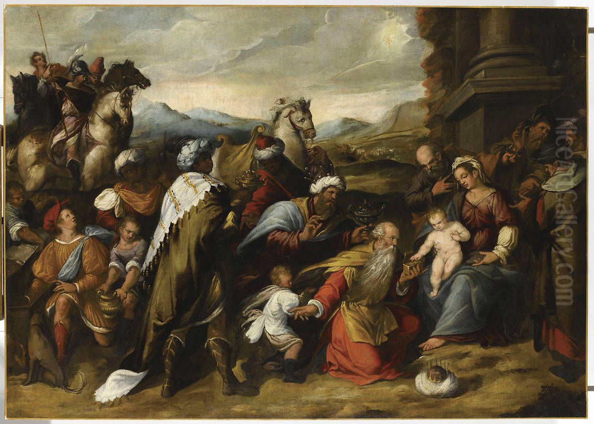 The Adoration of the Magi Oil Painting by Tiburzio Passarotti