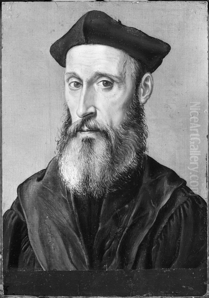 Portrait of a Man in Black Costume Oil Painting by Corneille De Lyon