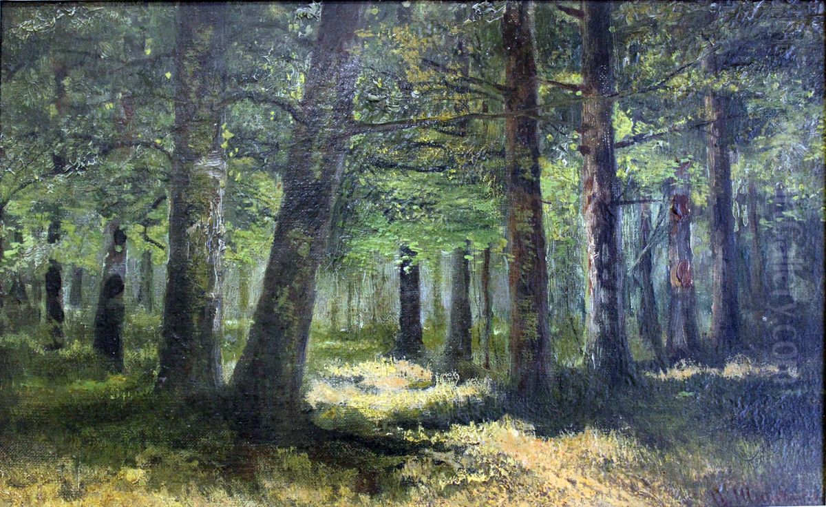<<Dorozka v lesu>> Oil Painting by Ivan Shishkin