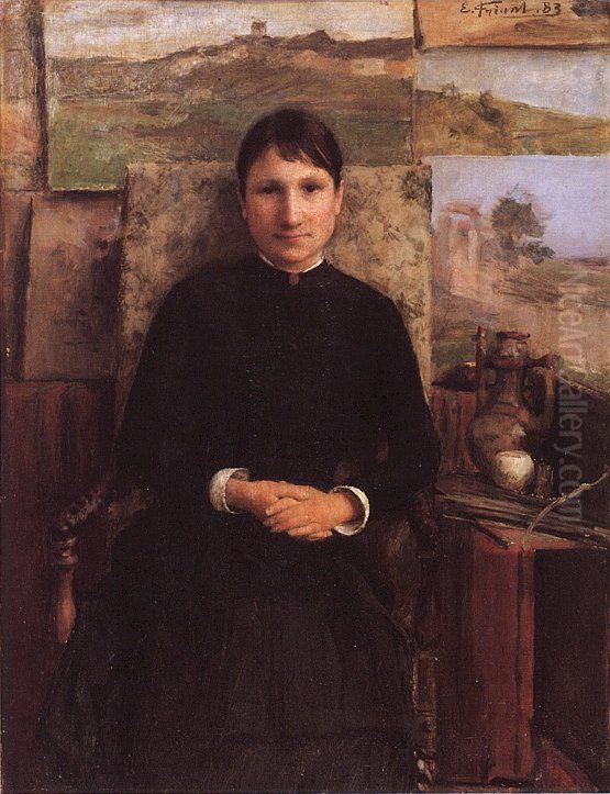 Portrait de Madame Petitjean Oil Painting by Friant Emile