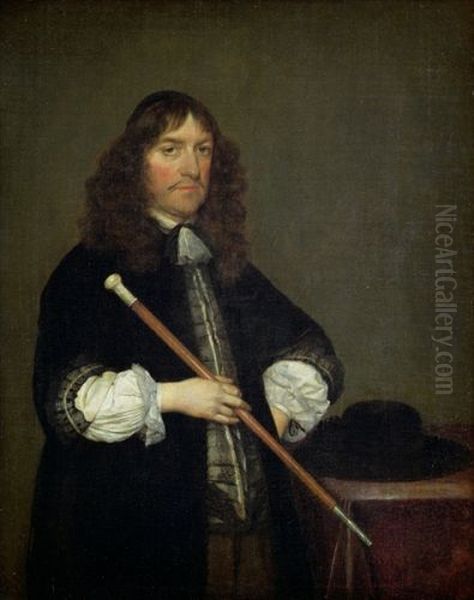 Portrait of the Mayor of Amsterdam Nicolaes Pancras (1622-1678) Oil Painting by Gerard Ter Borch