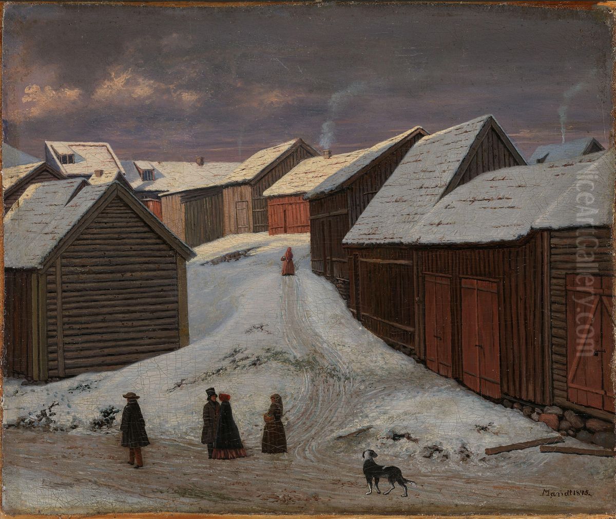 Gateparti Oil Painting by Mikkel Mandt