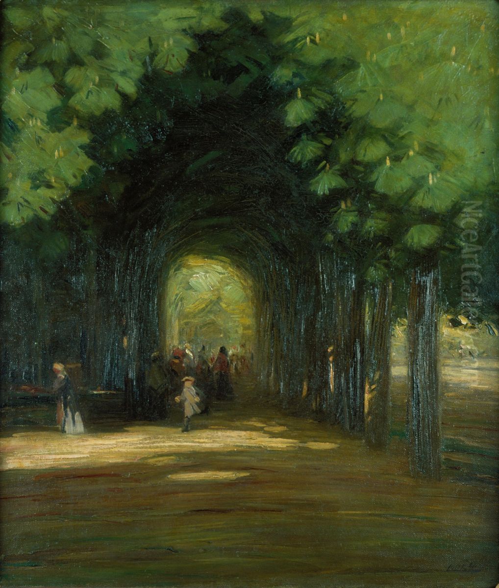 Luhacovicka alej Oil Painting by Stanislav Lolek