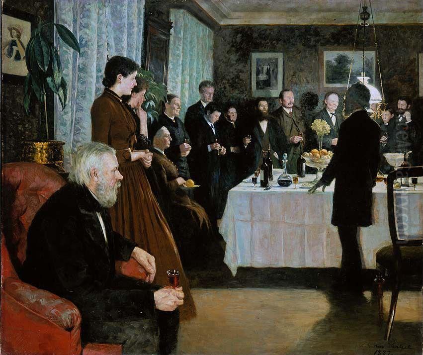Confirmation Party Oil Painting by Gustav Wentzel
