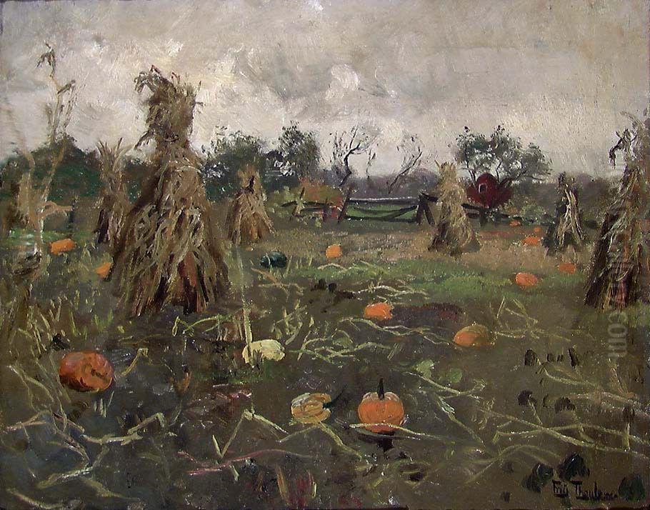 Field of Melons near Pittsburgh, USA Oil Painting by Frits Thaulow