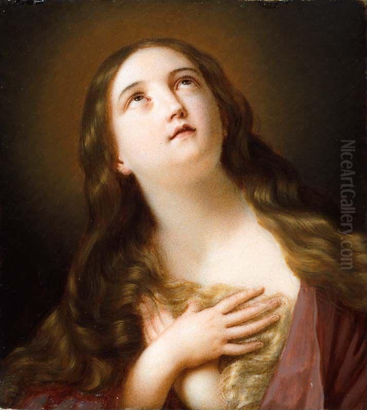 The repentant Magdalen Oil Painting by Johan Gorbitz