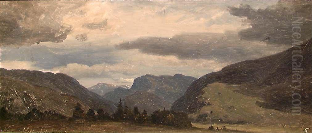 From Nes in Hallingdal Oil Painting by Hans Gude