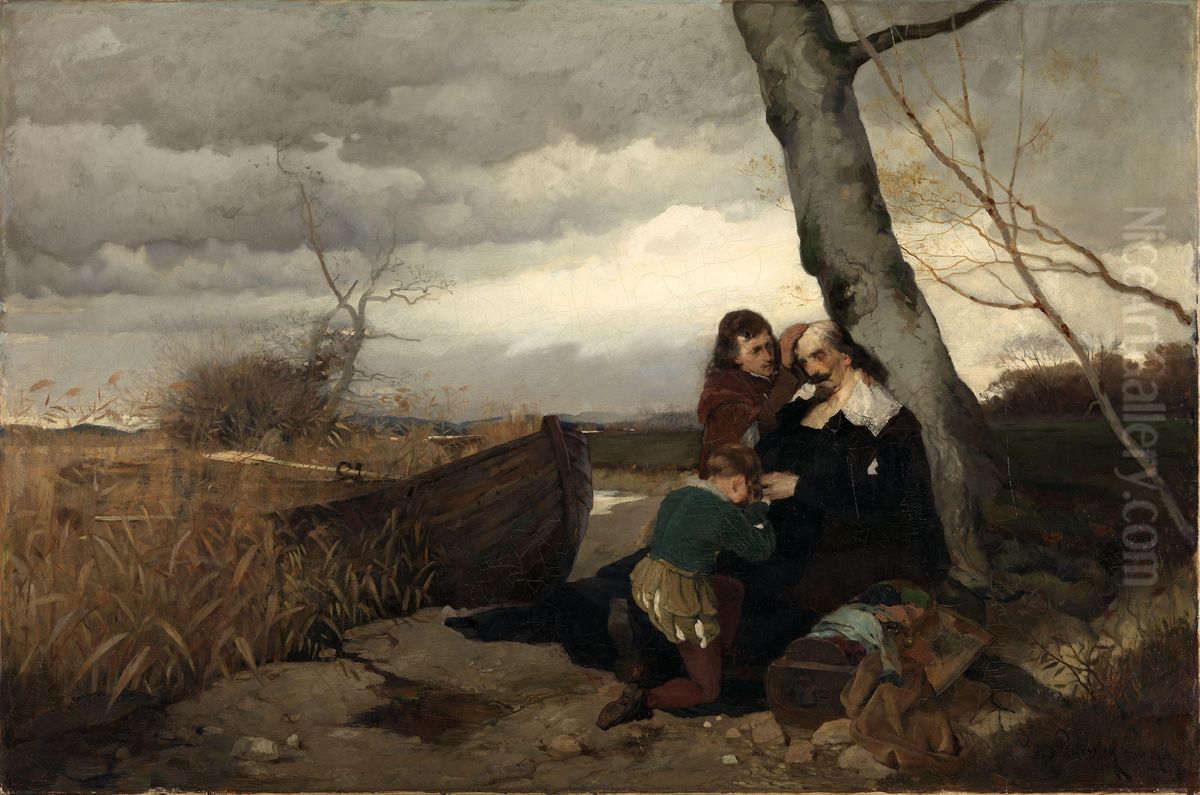 The Death of Corfitz Ulfeldt Oil Painting by Eilif Peterssen