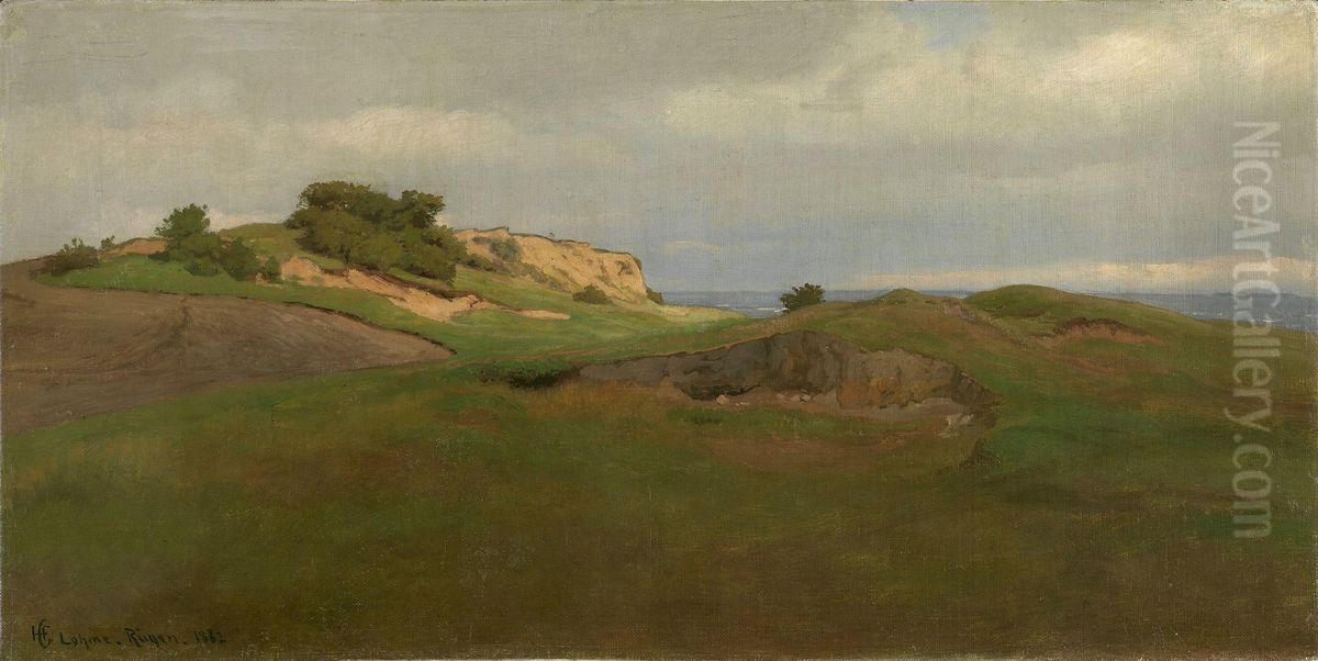 Coastal Landscape, Rugen Oil Painting by Hans Gude