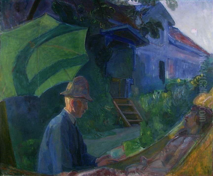 Gudrun in the Hammock Oil Painting by Thorvald Erichsen