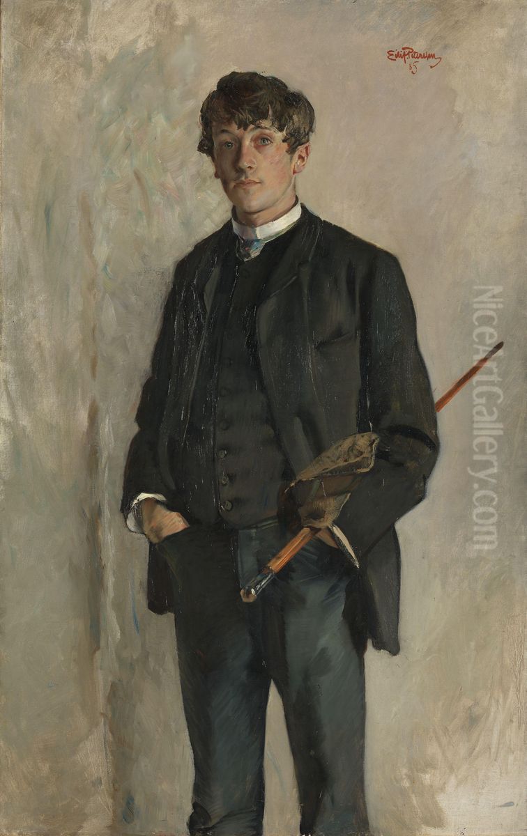 The painter Kalle Lochen Oil Painting by Eilif Peterssen