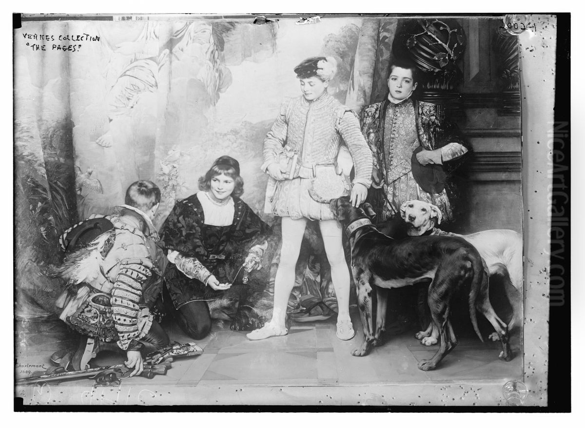 The Pages Oil Painting by Eduard Charlemont