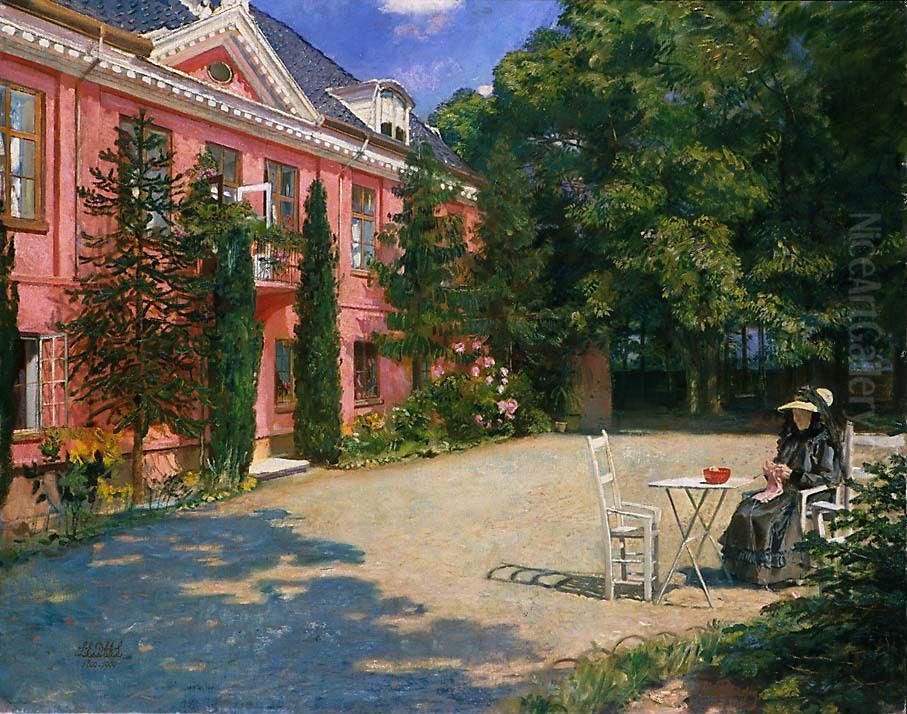 The Manor Ledaal in Stavanger Oil Painting by Eilif Peterssen