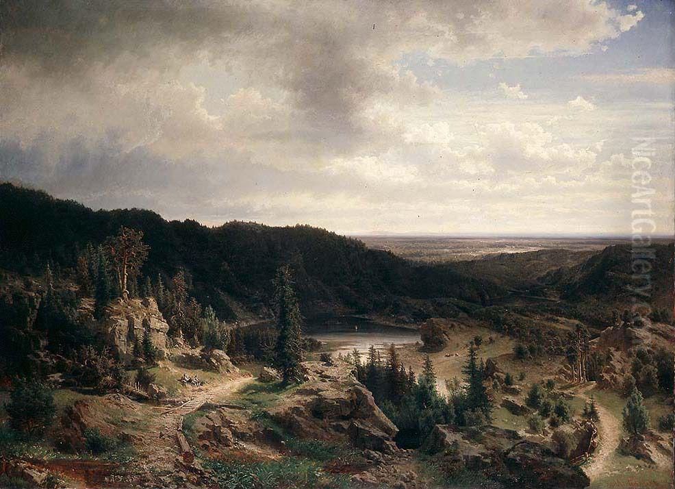 From the surrounding Country of Oslofjorden Oil Painting by Morten Muller