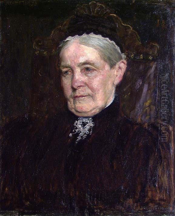 Portrait of Mrs. Henriette Diriks, b. Munch Oil Painting by Jacob Bratland