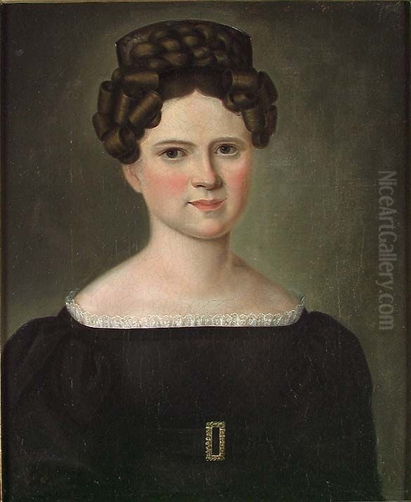 Portrait of Mrs. Lovise D. Storm Oil Painting by Frederik Petersen