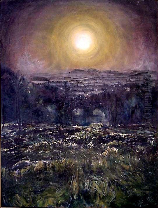 View of the Kristiania Valley Oil Painting by Per Smith-Kielland