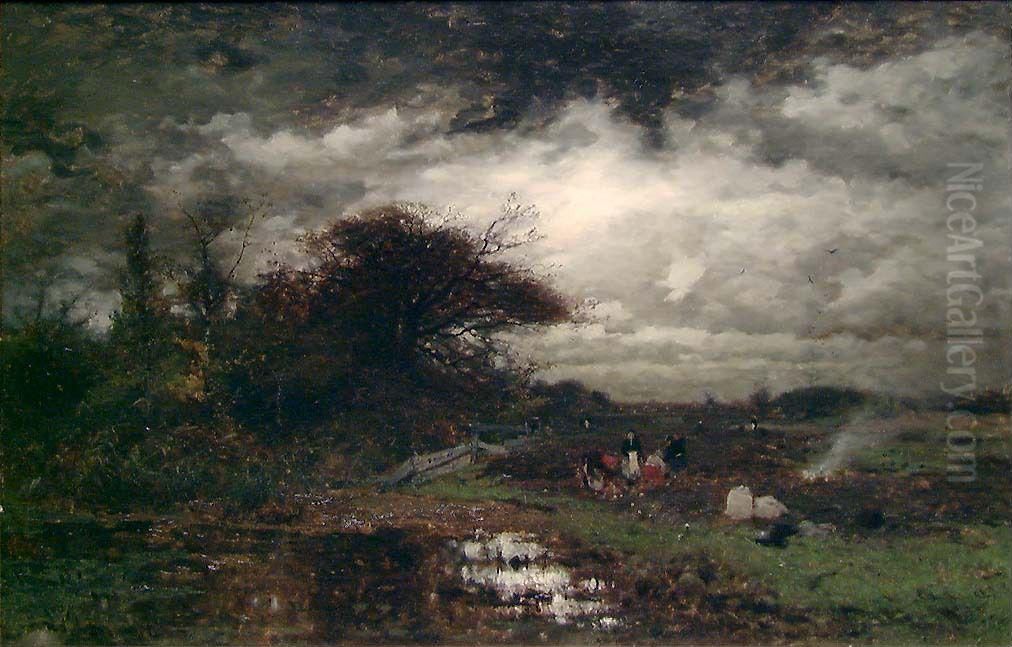 Afternoon in Autumn Oil Painting by Ludvig Munthe
