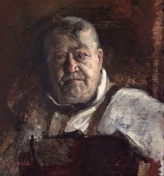 Farmer from Setesdal Oil Painting by Marcus Gronvold