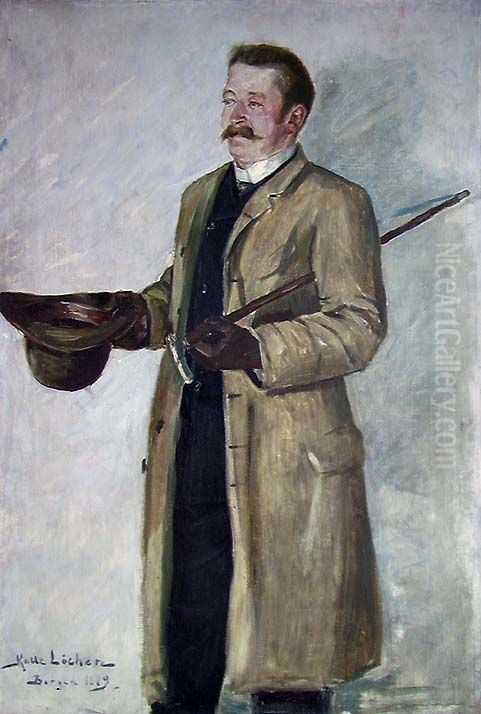 Portrait of Agent Christensen Oil Painting by Kalle Lochen