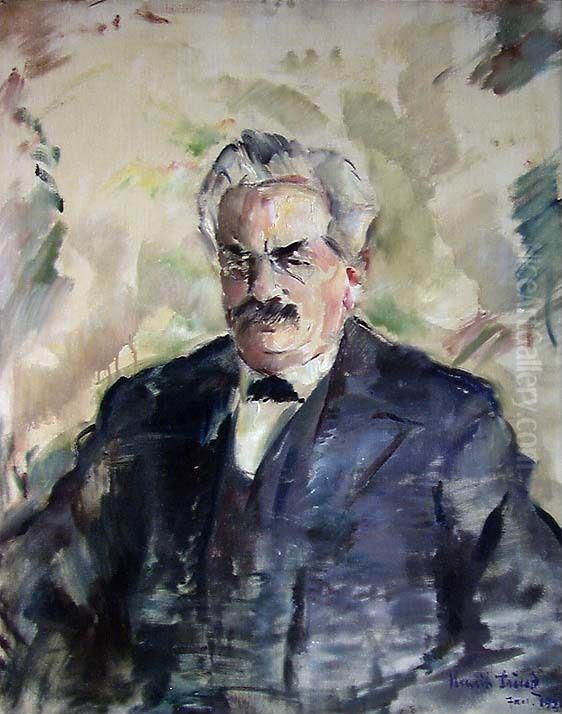 Portrait of the French President Alexandre Millerand Oil Painting by Henrik Lund