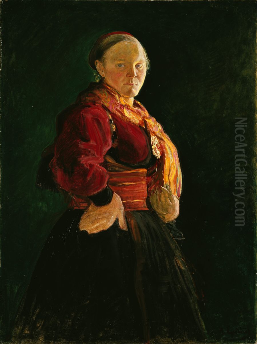 Portrait of Mari Clasen Oil Painting by Halfdan Egedius