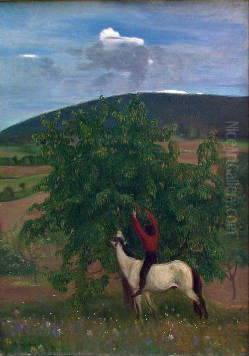 Summer, Bo in Telemark Oil Painting by Halfdan Egedius