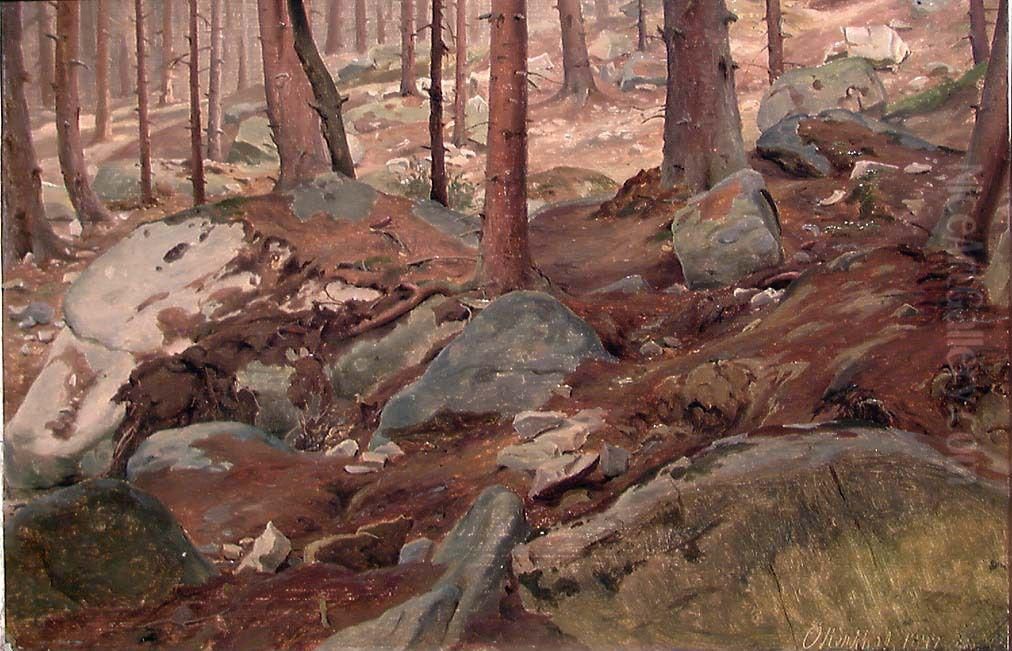 Study of a Forest Floor Oil Painting by Johan Fredrik Eckersberg