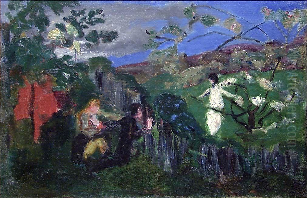 Landscape with Figures Oil Painting by Nikolai Astrup