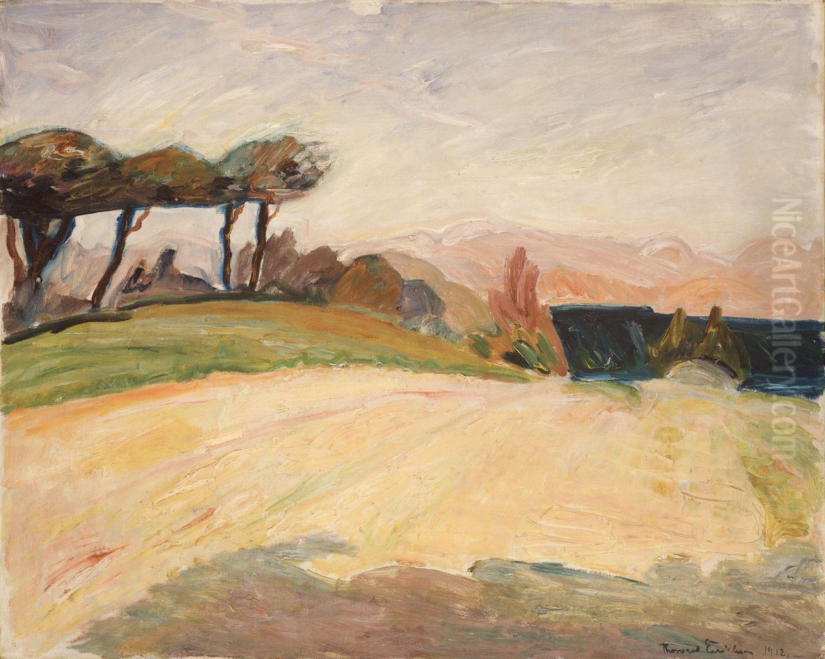 Italiensk landskap Oil Painting by Thorvald Erichsen