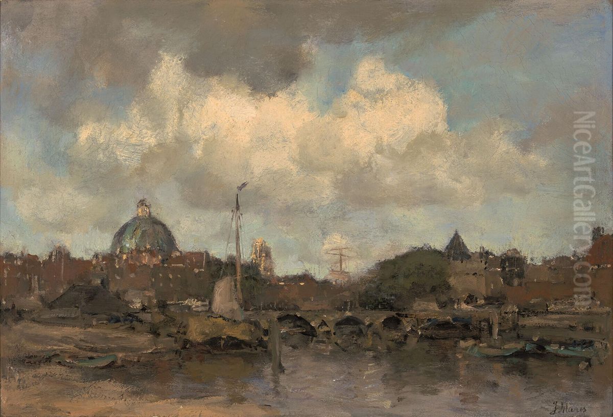 Stadsgezicht Oil Painting by Jacob Maris