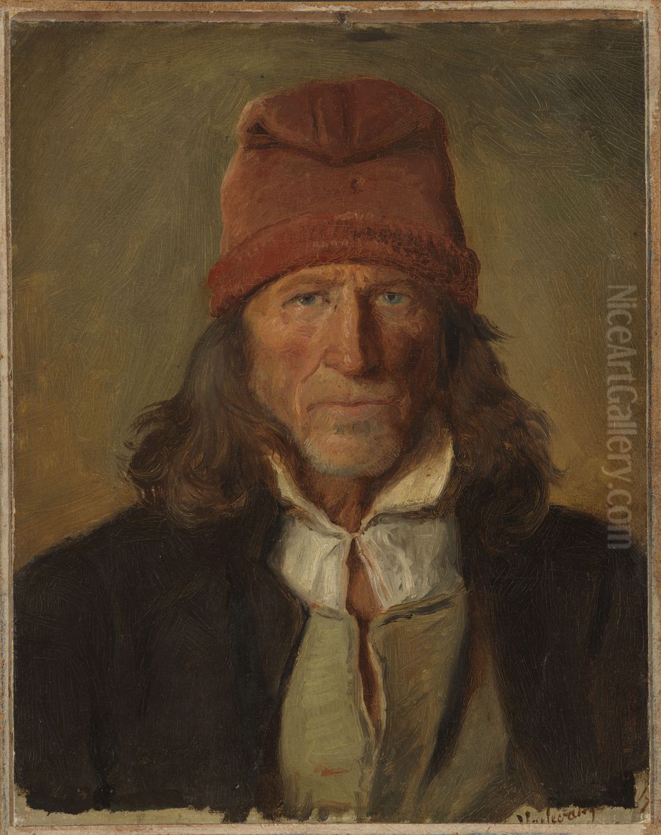 Bonde fra Vossevangen Oil Painting by Adolph Tidemand