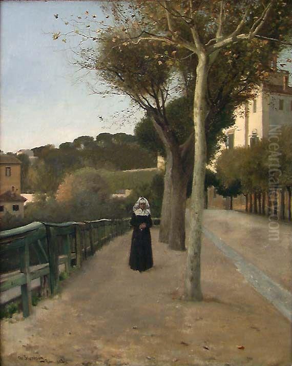 View from Rome Oil Painting by Christian Skredsvig