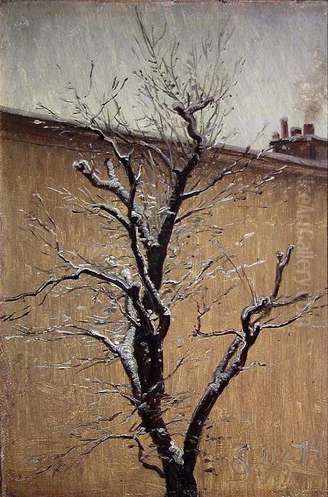 The Tree Oil Painting by Christian Skredsvig