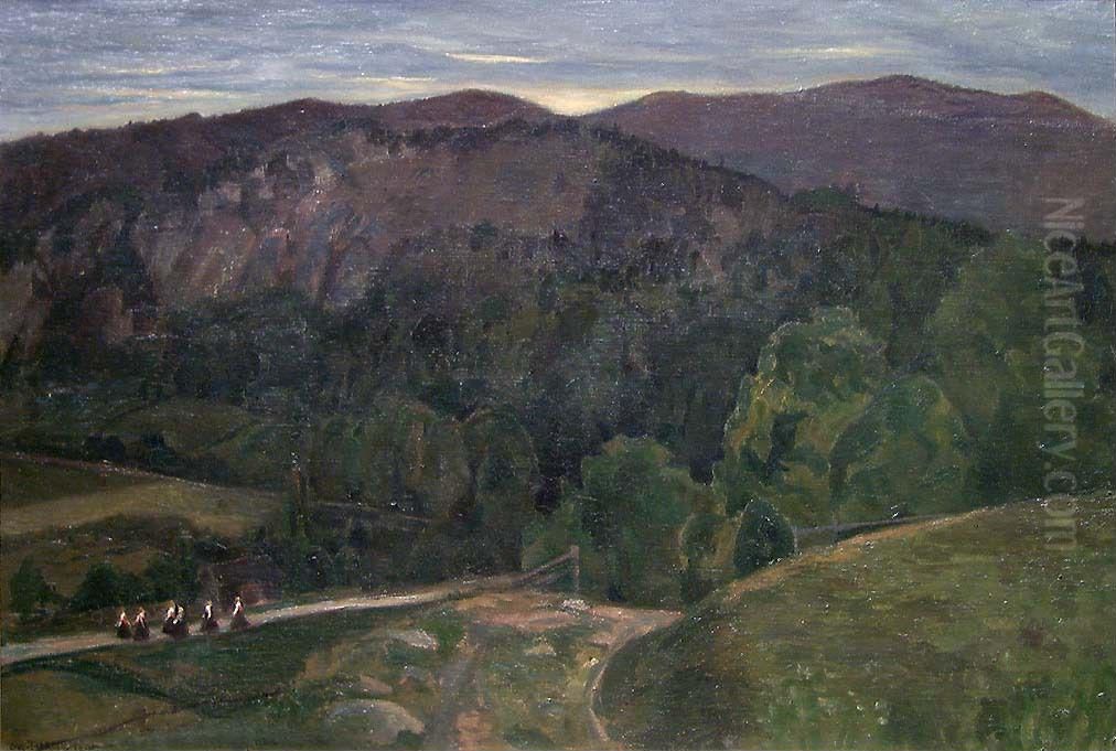 From Kviteseid Oil Painting by Oluf Wold-Torne