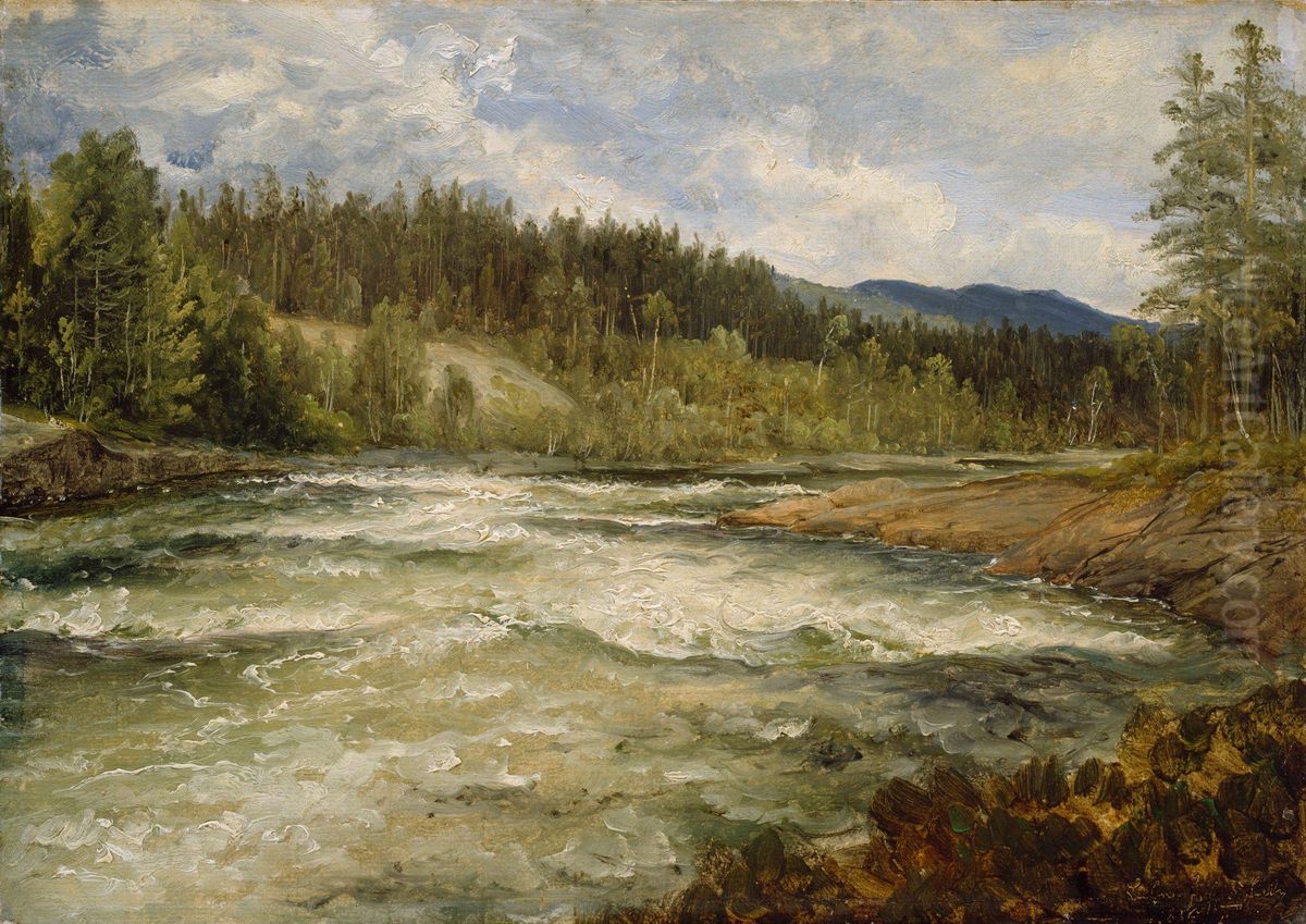 The Labro Falls Oil Painting by Thomas Fearnley