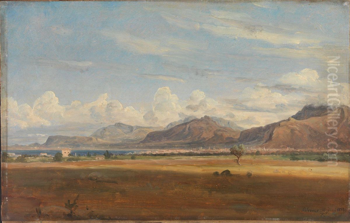 View of Palermo Oil Painting by Thomas Fearnley