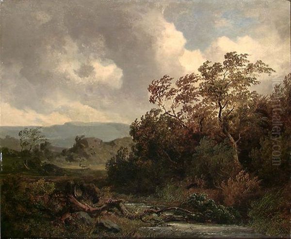 Autumn in the Wood Oil Painting by Joachim Frich