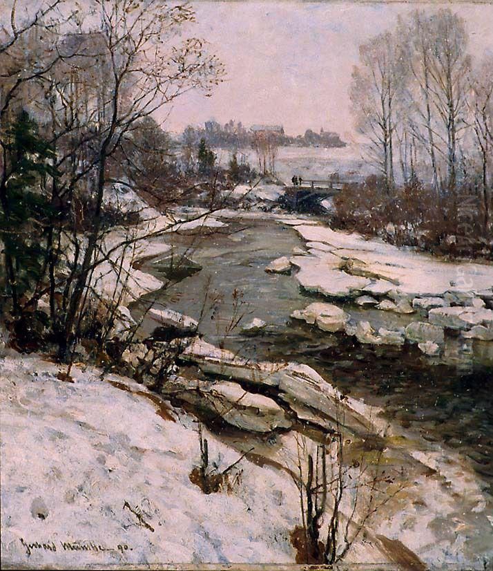 In March Oil Painting by Gerhard Munthe